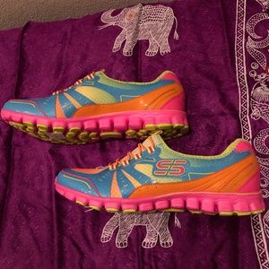 Skechers FLEX 22147/MULT NEW Bungee Sneakers RARE!